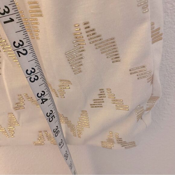 Rachel Roy white ivory gold v neck sleeveless formal dress shower wedding XL - Picture 10 of 12